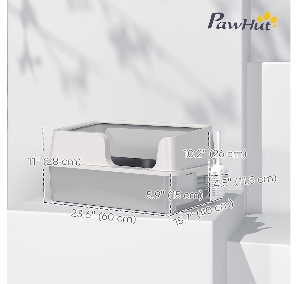 Image 962403_ALTMORE2.jpg, Product 962-403 / Price $58.99, PawHut Stainless Steel Cat Litter Box, Large Enclosed Litter Box with Scoop from PawHut on TSC.ca's Home & Garden department