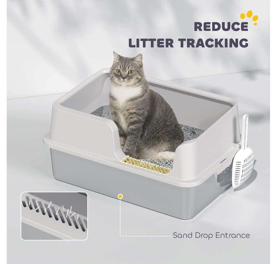 Image 962403_ALTMORE5.jpg, Product 962-403 / Price $58.99, PawHut Stainless Steel Cat Litter Box, Large Enclosed Litter Box with Scoop from PawHut on TSC.ca's Home & Garden department