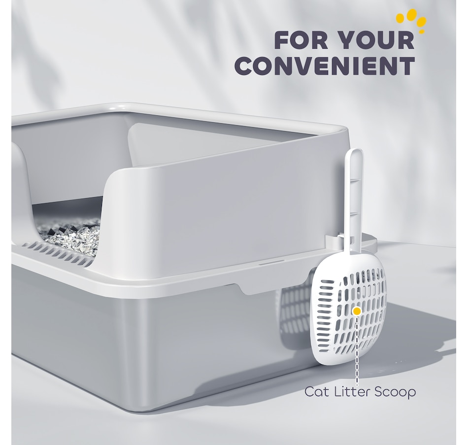 Image 962403_ALTMORE6.jpg, Product 962-403 / Price $58.99, PawHut Stainless Steel Cat Litter Box, Large Enclosed Litter Box with Scoop from PawHut on TSC.ca's Home & Garden department