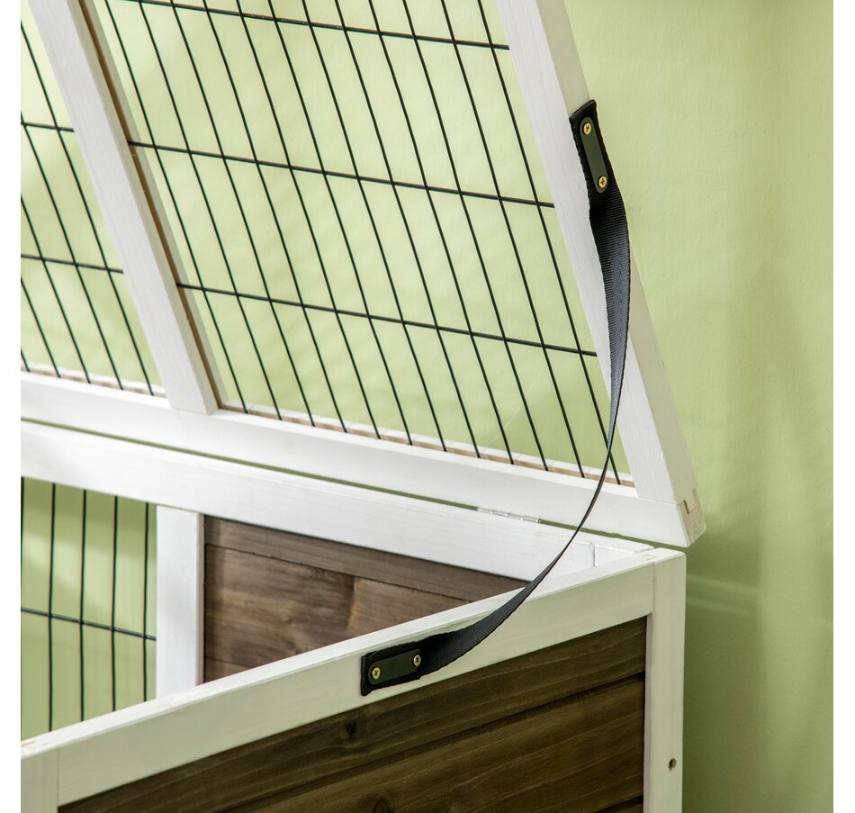 Image 962407_ALTMORE7.jpg, Product 962-407 / Price $146.99, PawHut Rabbit Hutch Bunny House with Run, Ladder, Slide-Out Tray, Coffee from PawHut on TSC.ca's Home & Garden department