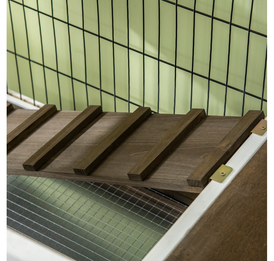 Image 962407_ALTMORE8.jpg, Product 962-407 / Price $146.99, PawHut Rabbit Hutch Bunny House with Run, Ladder, Slide-Out Tray, Coffee from PawHut on TSC.ca's Home & Garden department