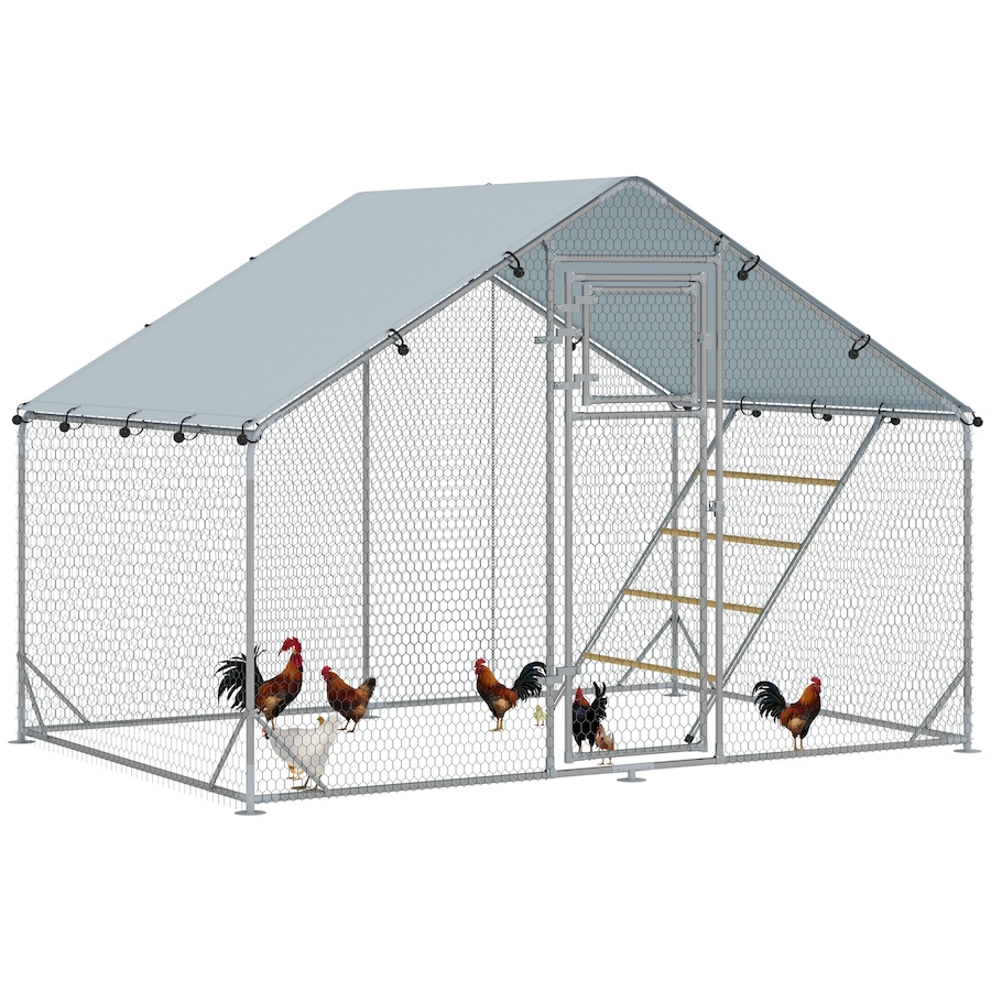 Image 962414.jpg, Product 962-414 / Price $266.99, PawHut Chicken Run, Large Metal Chicken Coop w/ Cover for 6-8 Chickens from PawHut on TSC.ca's Home & Garden department