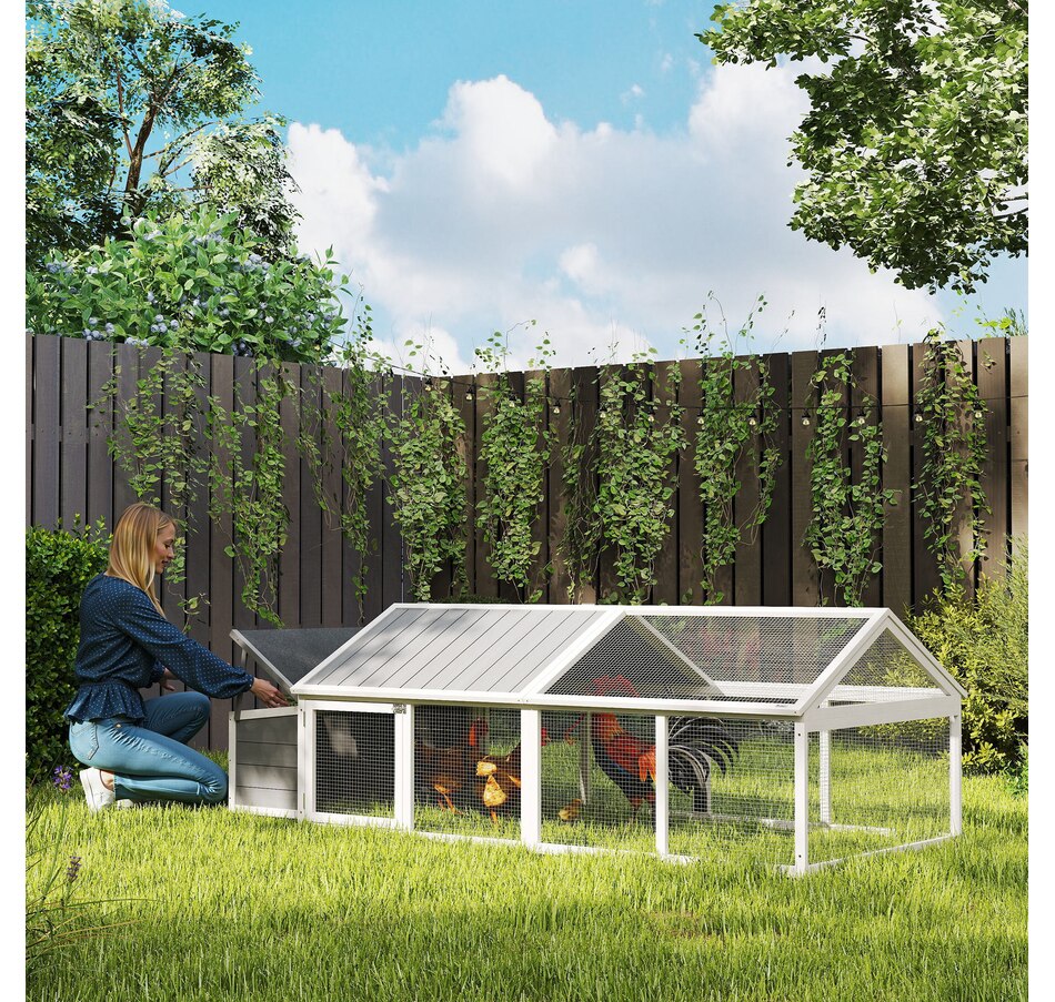 Image 962445_ALTMORE1.jpg, Product 962-445 / Price $239.99, Pawhut Chicken Run Large Chicken Coop with Nesting Box, White from PawHut on TSC.ca's Home & Garden department