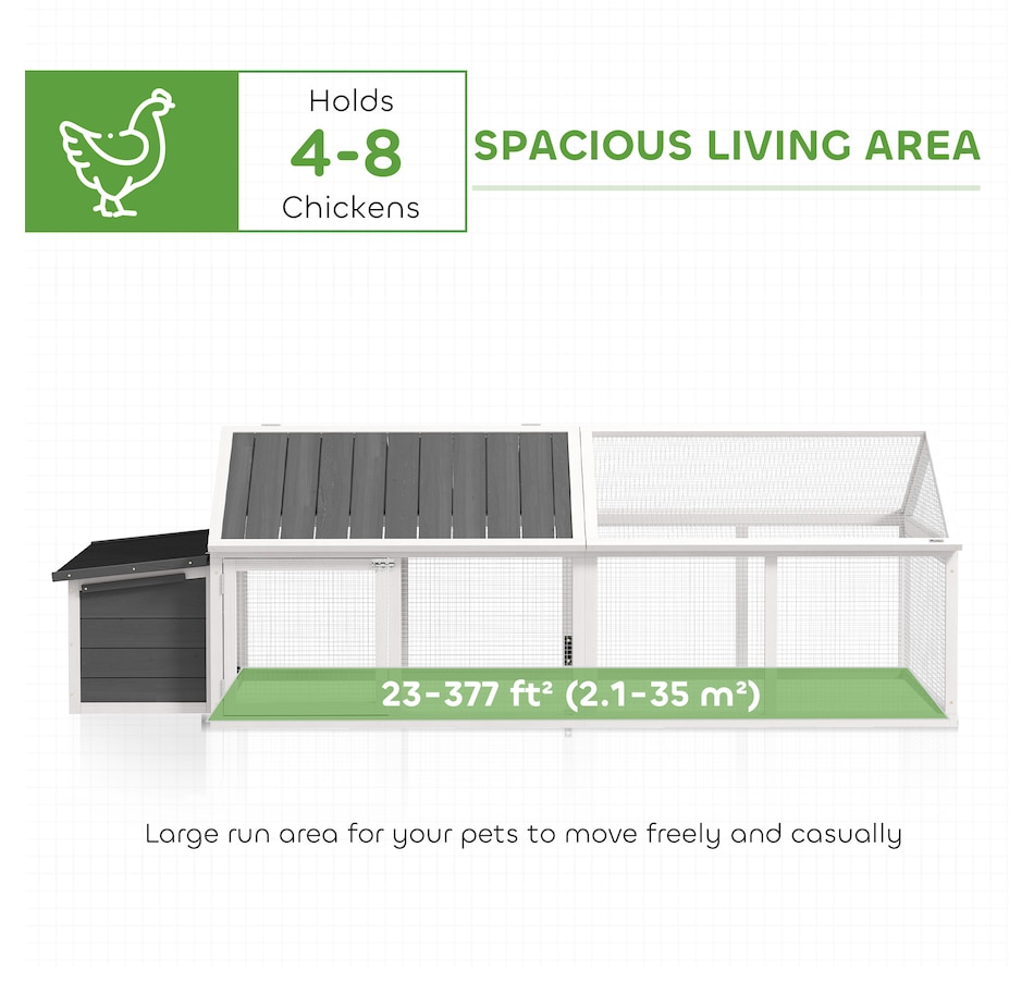 Image 962445_ALTMORE3.jpg, Product 962-445 / Price $239.99, Pawhut Chicken Run Large Chicken Coop with Nesting Box, White from PawHut on TSC.ca's Home & Garden department