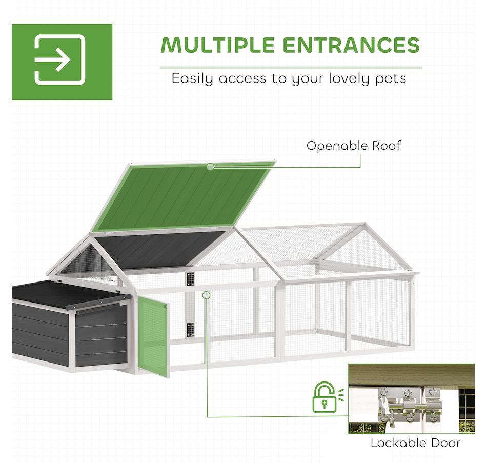 Image 962445_ALTMORE4.jpg, Product 962-445 / Price $239.99, Pawhut Chicken Run Large Chicken Coop with Nesting Box, White from PawHut on TSC.ca's Home & Garden department