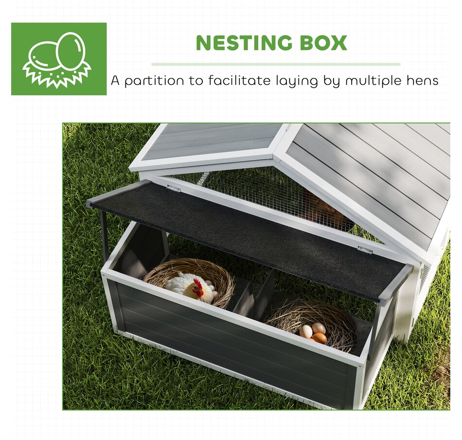 Image 962445_ALTMORE6.jpg, Product 962-445 / Price $239.99, Pawhut Chicken Run Large Chicken Coop with Nesting Box, White from PawHut on TSC.ca's Home & Garden department