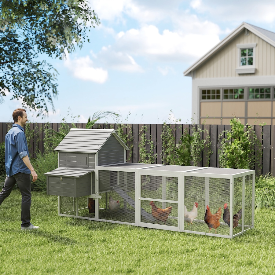 Image 962450_ALTMORE1.jpg, Product 962-450 / Price $449.99, PawHut Wooden Chicken Coop with Nesting Boxes, Run for 4-6 Chickens from PawHut on TSC.ca's Home & Garden department