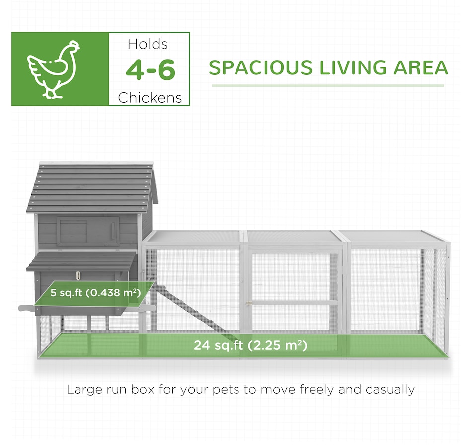 Image 962450_ALTMORE10.jpg, Product 962-450 / Price $449.99, PawHut Wooden Chicken Coop with Nesting Boxes, Run for 4-6 Chickens from PawHut on TSC.ca's Home & Garden department