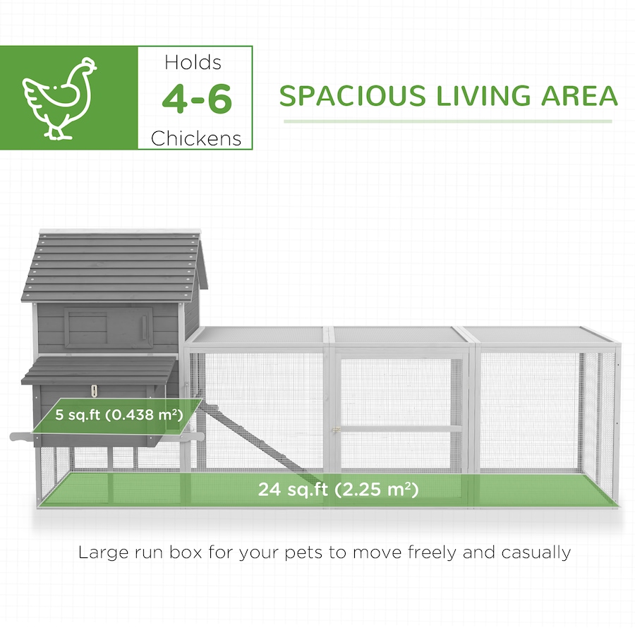 Image 962450_ALTMORE10.jpg, Product 962-450 / Price $449.99, PawHut Wooden Chicken Coop with Nesting Boxes, Run for 4-6 Chickens from PawHut on TSC.ca's Home & Garden department