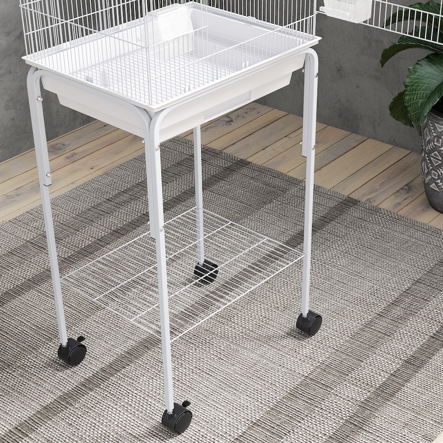 Image 962452_ALTMORE8.jpg, Product 962-452 / Price $89.99, PawHut 49" Large Rolling Bird Cage Cockatiel Play House Perch Swing, White from PawHut on TSC.ca's Home & Garden department