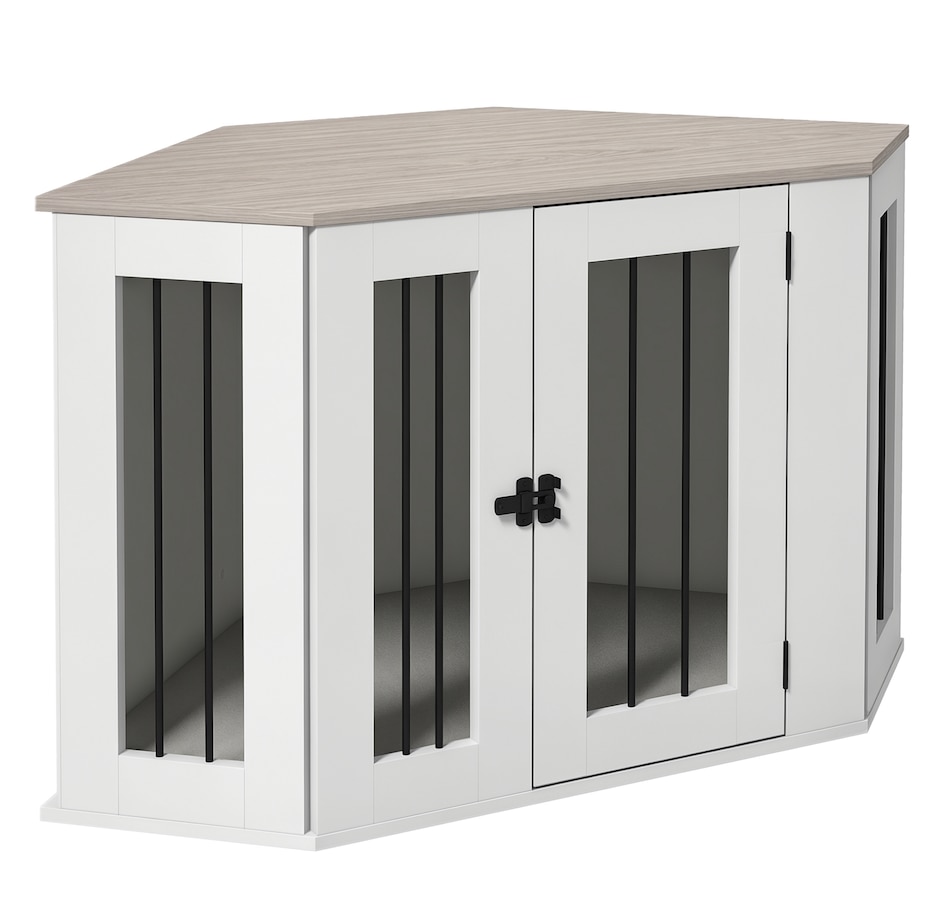 Image 962462.jpg, Product 962-462 / Price $199.99, PawHut Dog Crate Furniture, 41 Inch Corner Design with Cushion for M Dogs from PawHut on TSC.ca's Home & Garden department