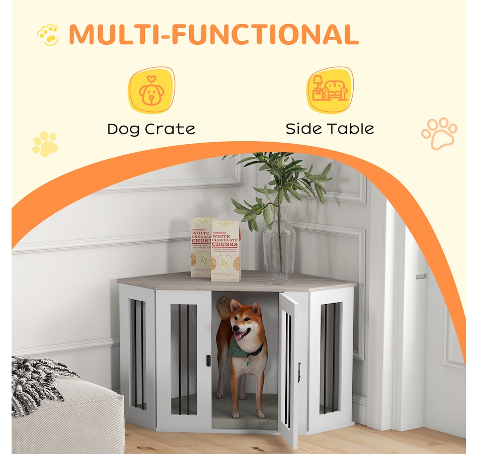 Image 962462_ALTMORE3.jpg, Product 962-462 / Price $199.99, PawHut Dog Crate Furniture, 41 Inch Corner Design with Cushion for M Dogs from PawHut on TSC.ca's Home & Garden department