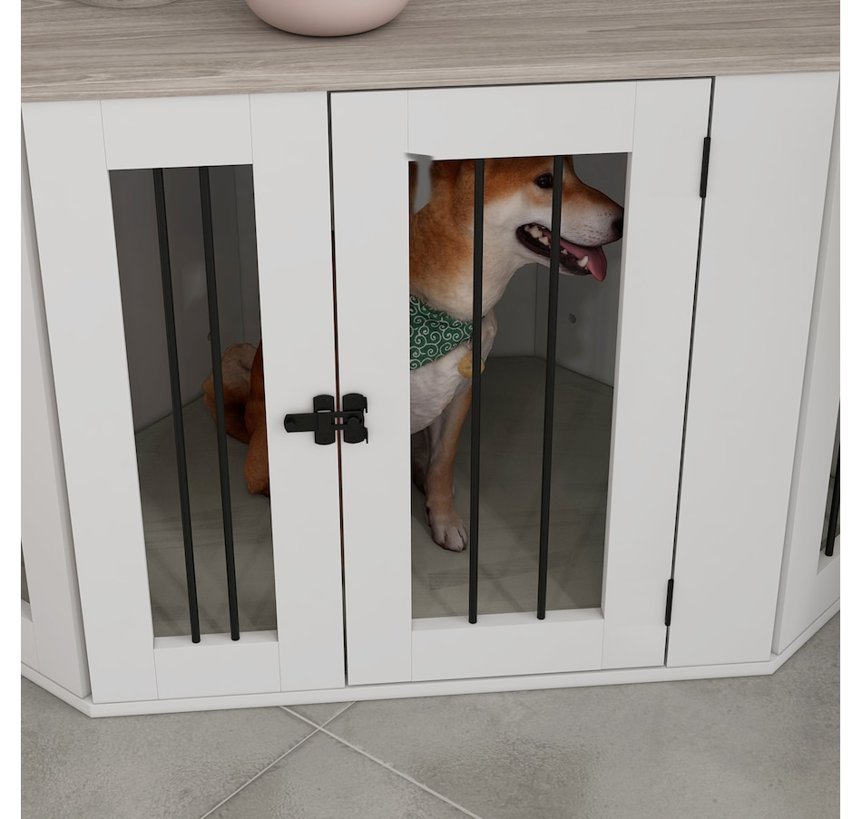Image 962462_ALTMORE7.jpg, Product 962-462 / Price $199.99, PawHut Dog Crate Furniture, 41 Inch Corner Design with Cushion for M Dogs from PawHut on TSC.ca's Home & Garden department