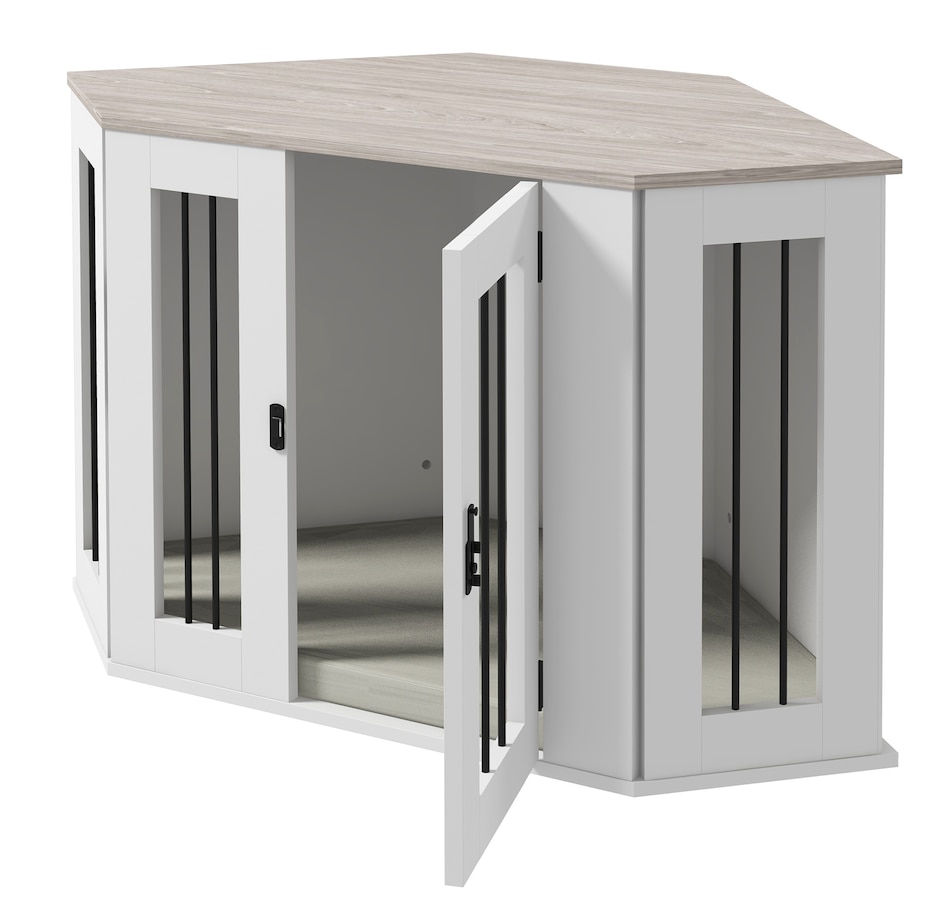 Image 962462_ALTMORE8.jpg, Product 962-462 / Price $199.99, PawHut Dog Crate Furniture, 41 Inch Corner Design with Cushion for M Dogs from PawHut on TSC.ca's Home & Garden department