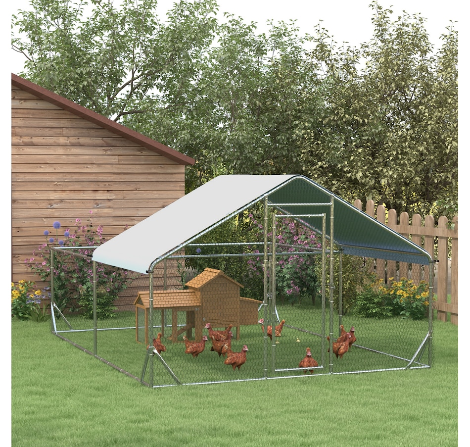 Image 962472_ALTMORE1.jpg, Product 962-472 / Price $319.99, PawHut Metal Chicken Coop, Walk-in Hen Run House W/ Anti-Ultraviolet Cover from PawHut on TSC.ca's Home & Garden department