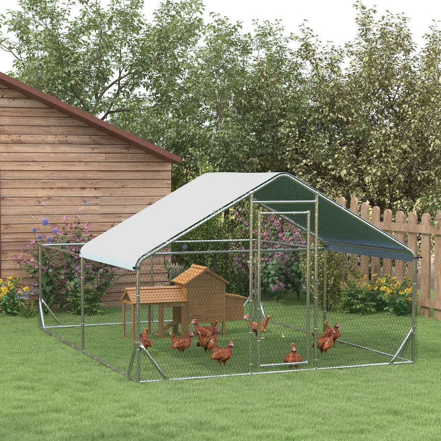 Image 962472_ALTMORE1.jpg, Product 962-472 / Price $236.99, PawHut Metal Chicken Coop, Walk-in Hen Run House W/ Anti-Ultraviolet Cover from PawHut on TSC.ca's Home & Garden department