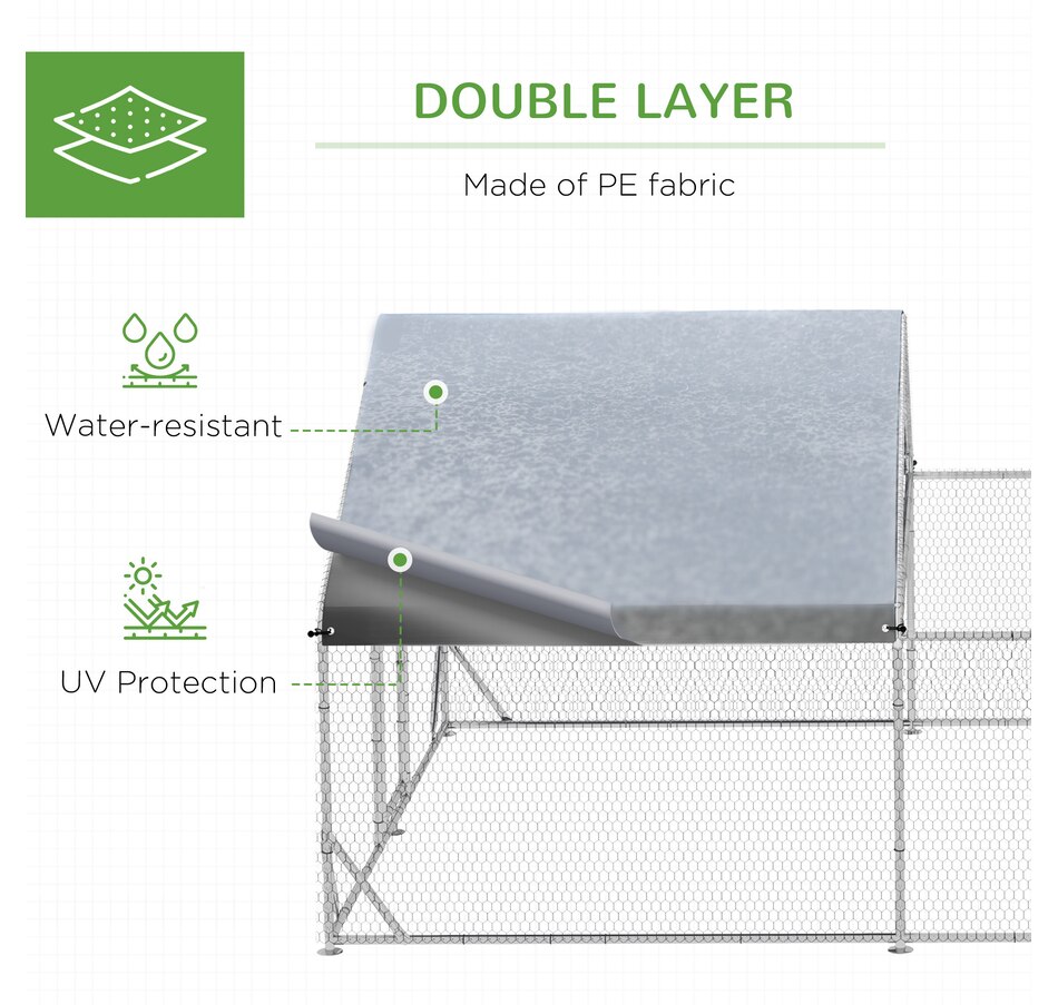 Image 962472_ALTMORE4.jpg, Product 962-472 / Price $319.99, PawHut Metal Chicken Coop, Walk-in Hen Run House W/ Anti-Ultraviolet Cover from PawHut on TSC.ca's Home & Garden department
