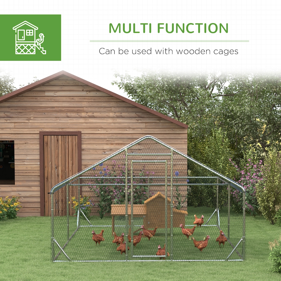 Image 962472_ALTMORE5.jpg, Product 962-472 / Price $236.99, PawHut Metal Chicken Coop, Walk-in Hen Run House W/ Anti-Ultraviolet Cover from PawHut on TSC.ca's Home & Garden department