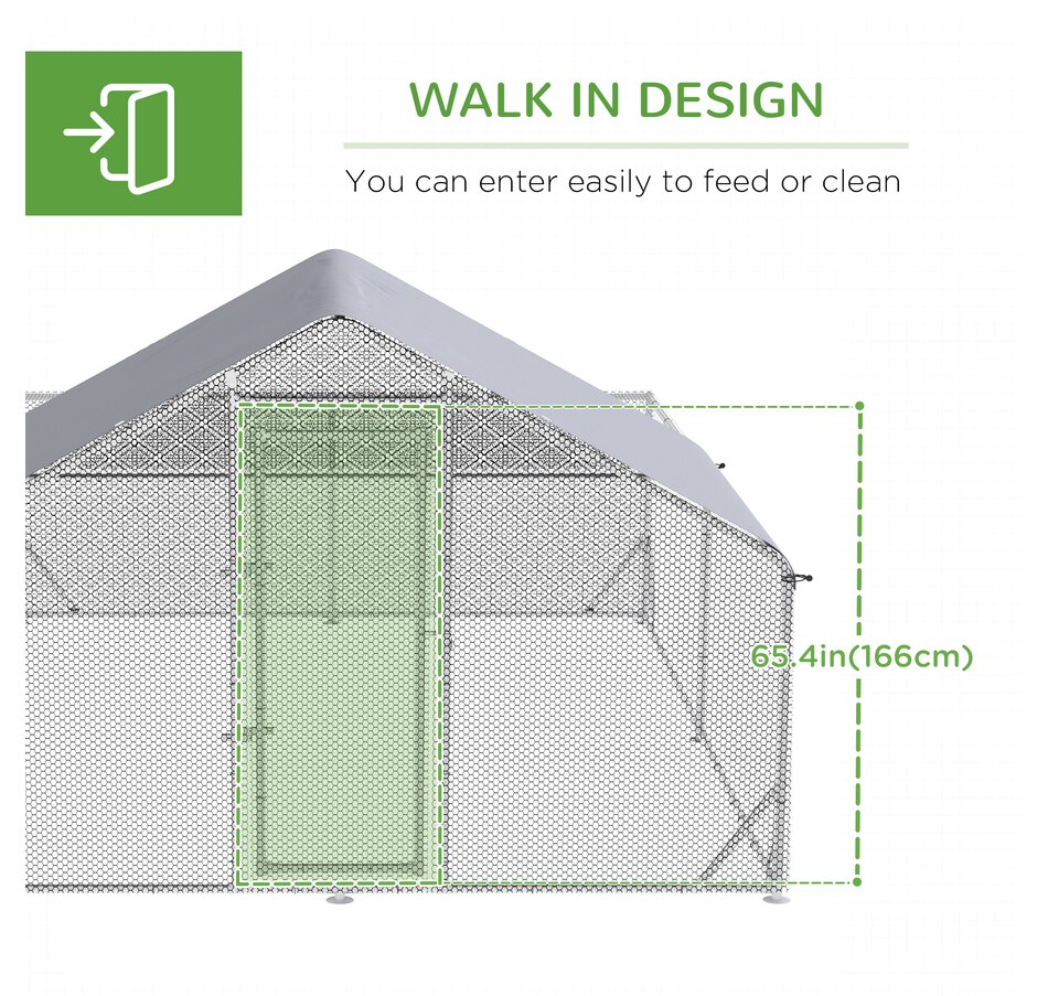 Image 962472_ALTMORE6.jpg, Product 962-472 / Price $319.99, PawHut Metal Chicken Coop, Walk-in Hen Run House W/ Anti-Ultraviolet Cover from PawHut on TSC.ca's Home & Garden department