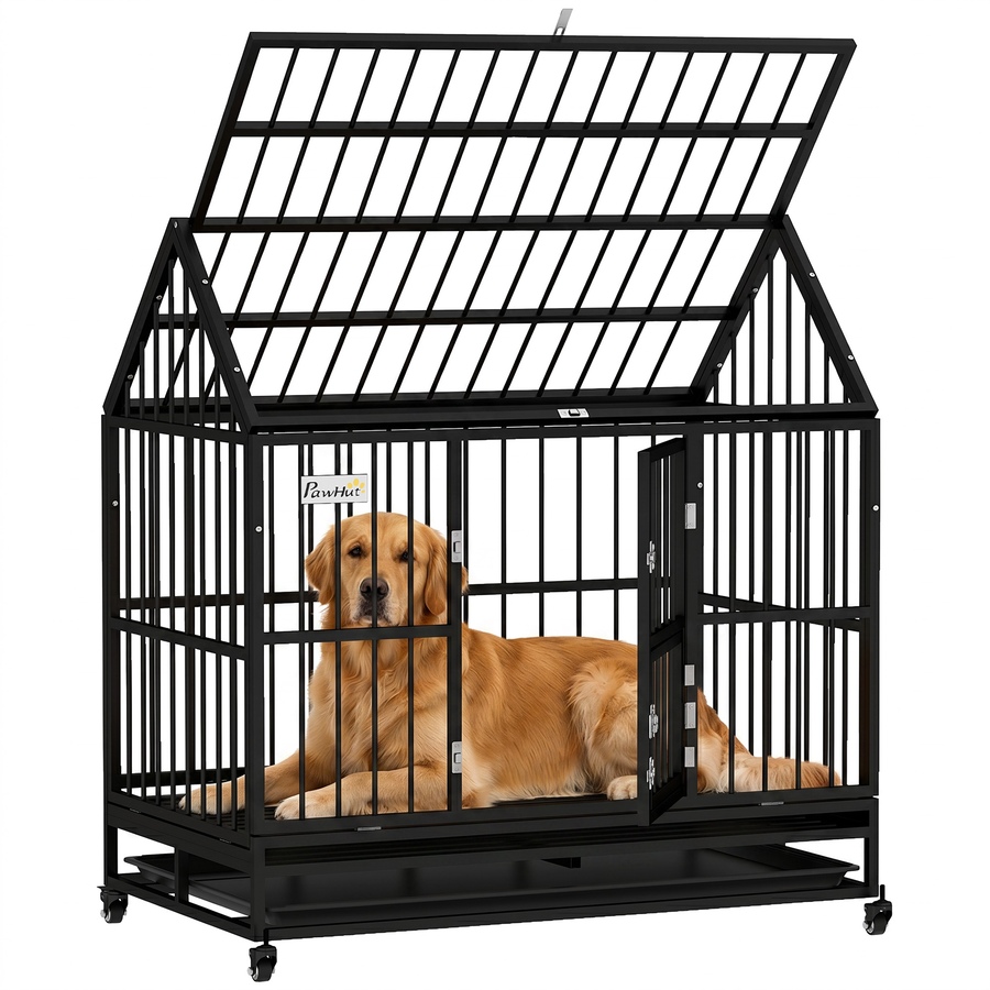 Image 962484.jpg, Product 962-484 / Price $256.99, PawHut 49" Heavy Duty Dog Crate with Removable Tray, Doors, Openable Roof from PawHut on TSC.ca's Home & Garden department