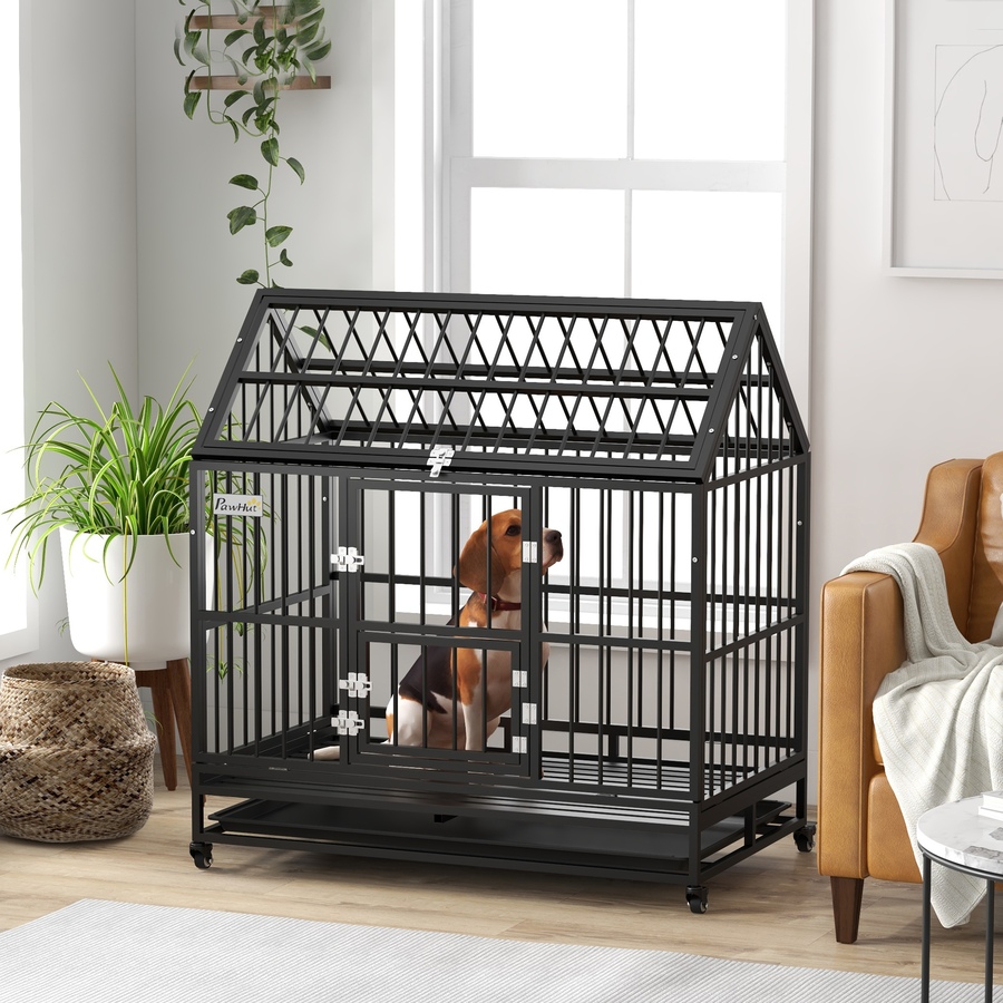 Image 962484_ALTMORE1.jpg, Product 962-484 / Price $256.99, PawHut 49" Heavy Duty Dog Crate with Removable Tray, Doors, Openable Roof from PawHut on TSC.ca's Home & Garden department