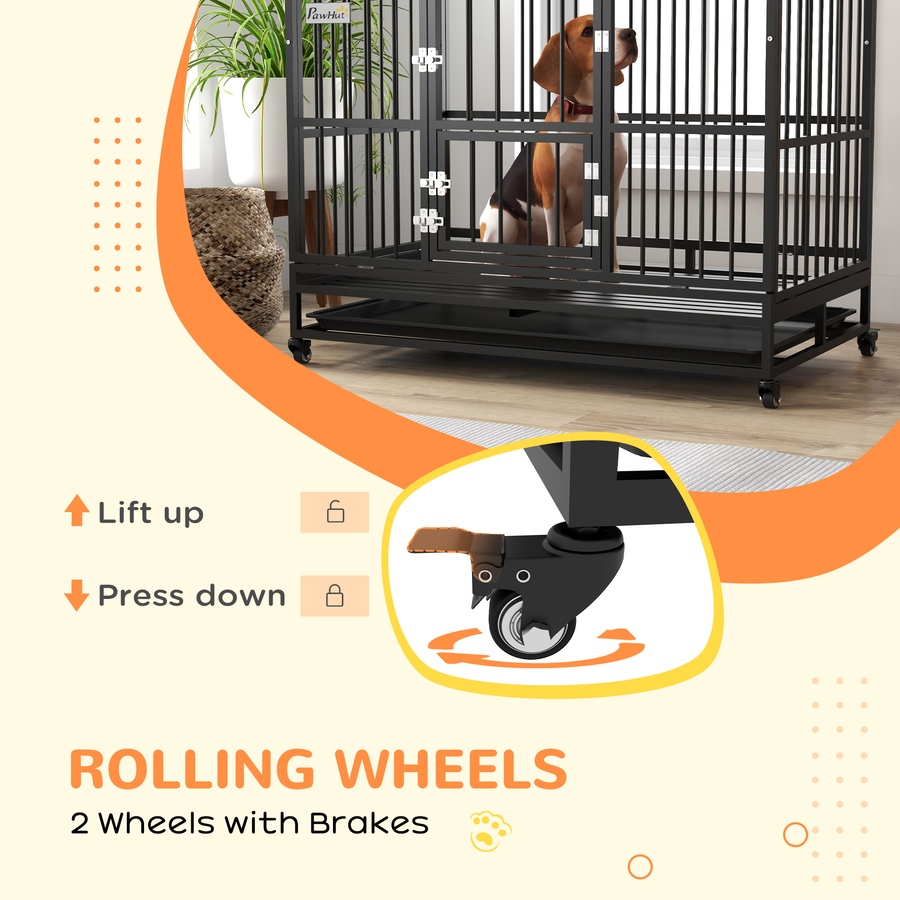 Image 962484_ALTMORE4.jpg, Product 962-484 / Price $256.99, PawHut 49" Heavy Duty Dog Crate with Removable Tray, Doors, Openable Roof from PawHut on TSC.ca's Home & Garden department