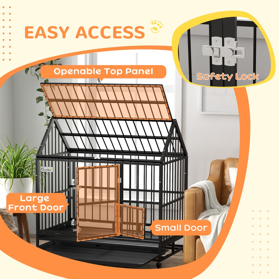 Image 962484_ALTMORE5.jpg, Product 962-484 / Price $256.99, PawHut 49" Heavy Duty Dog Crate with Removable Tray, Doors, Openable Roof from PawHut on TSC.ca's Home & Garden department