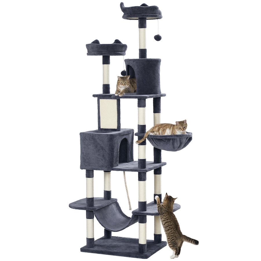 Image 962500.png, Product 962-500 / Price $99.99, PawHut 81" Large Cat Tree w/ Scratching Posts, Cat Condos, Beds, Dark Grey from PawHut on TSC.ca's Home & Garden department