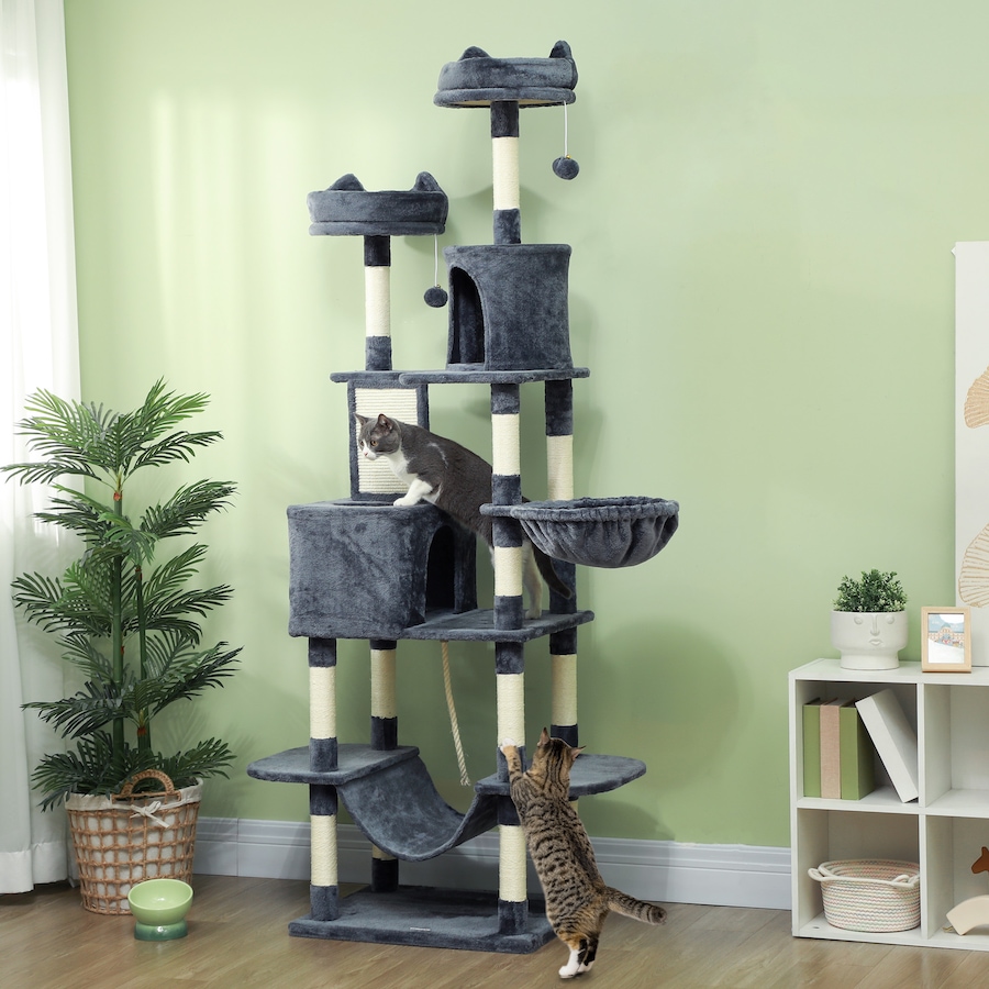 Image 962500_ALTMORE1.jpg, Product 962-500 / Price $99.99, PawHut 81" Large Cat Tree w/ Scratching Posts, Cat Condos, Beds, Dark Grey from PawHut on TSC.ca's Home & Garden department
