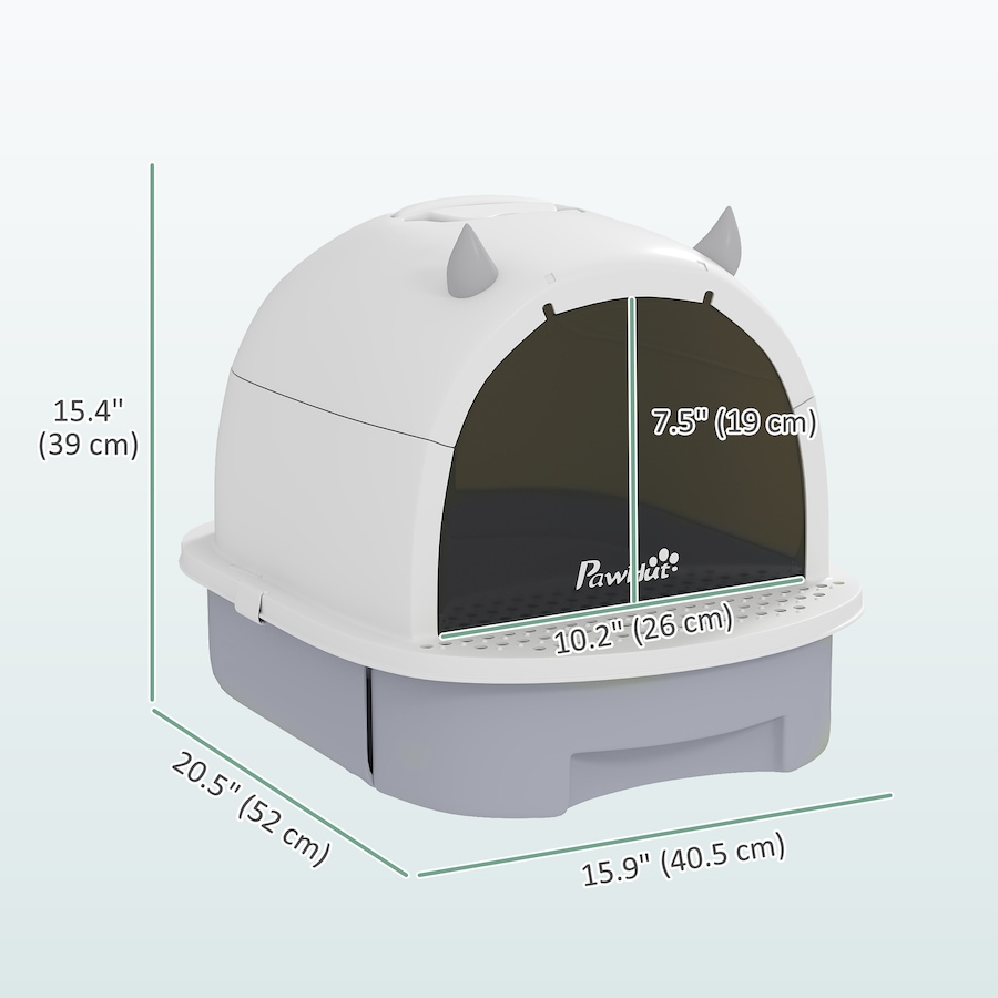 Image 962504_ALTMORE2.jpg, Product 962-504 / Price $56.99, PawHut Cat Litter Box, Enclosed Kitty Litter Box with Lid, Scoop, Grey from PawHut on TSC.ca's Home & Garden department