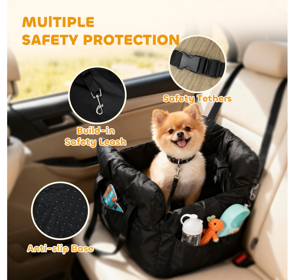 Image 962505_ALTMORE3.jpg, Product 962-505 / Price $36.99, PawHut Dog Car Seat for Small Pets, Dog Booster Car Seat, Black from PawHut on TSC.ca's Home & Garden department