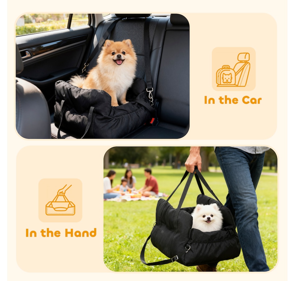 Image 962505_ALTMORE5.jpg, Product 962-505 / Price $36.99, PawHut Dog Car Seat for Small Pets, Dog Booster Car Seat, Black from PawHut on TSC.ca's Home & Garden department