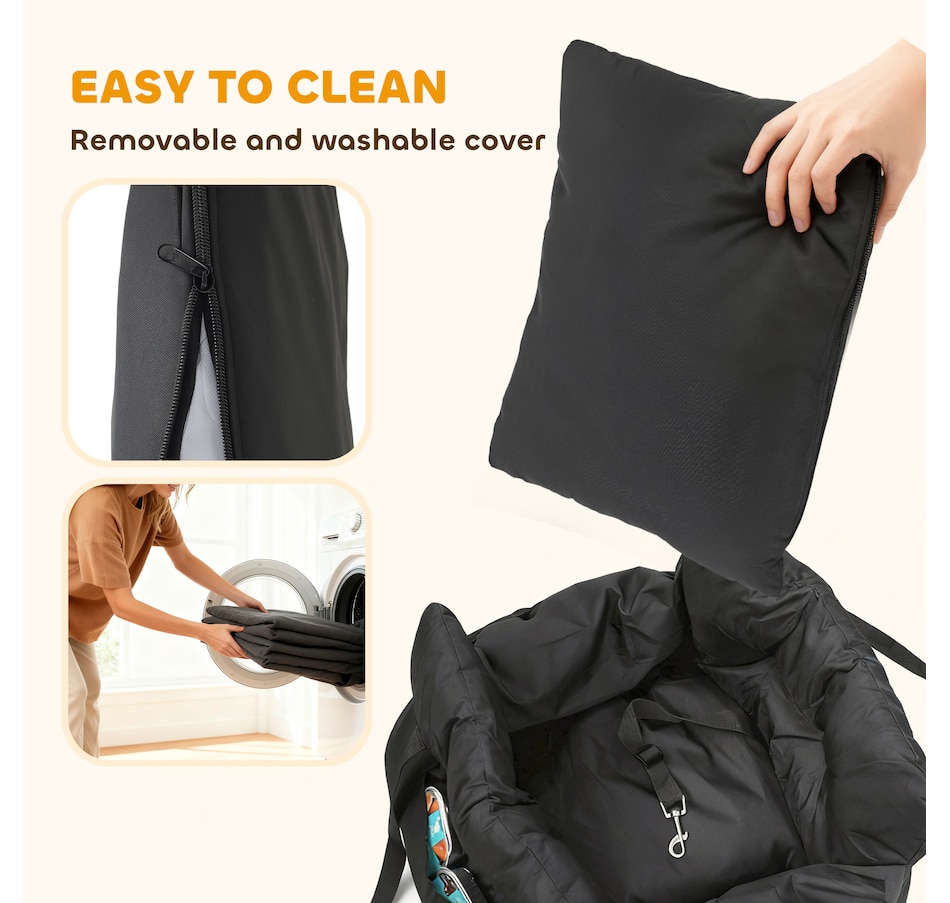 Image 962505_ALTMORE6.jpg, Product 962-505 / Price $36.99, PawHut Dog Car Seat for Small Pets, Dog Booster Car Seat, Black from PawHut on TSC.ca's Home & Garden department