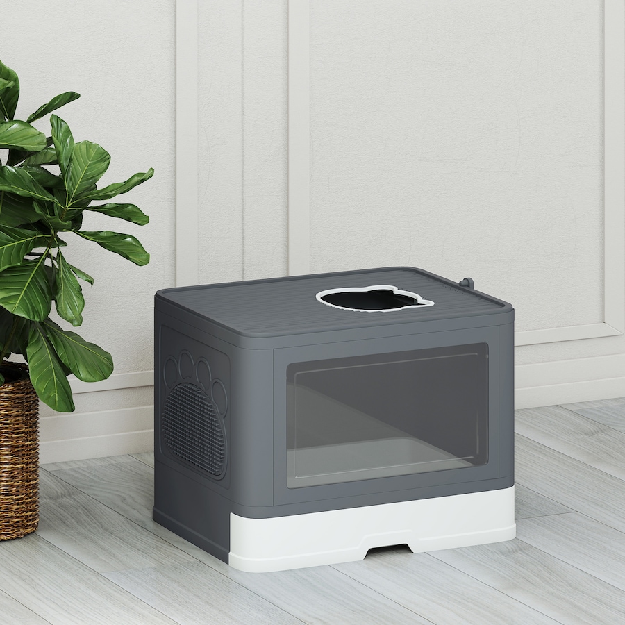 Image 962507_ALTMORE8.jpg, Product 962-507 / Price $48.99, PawHut Cat Litter Box, Front Enter & Top Exit Cat Litter Tray, Grey from PawHut on TSC.ca's Home & Garden department