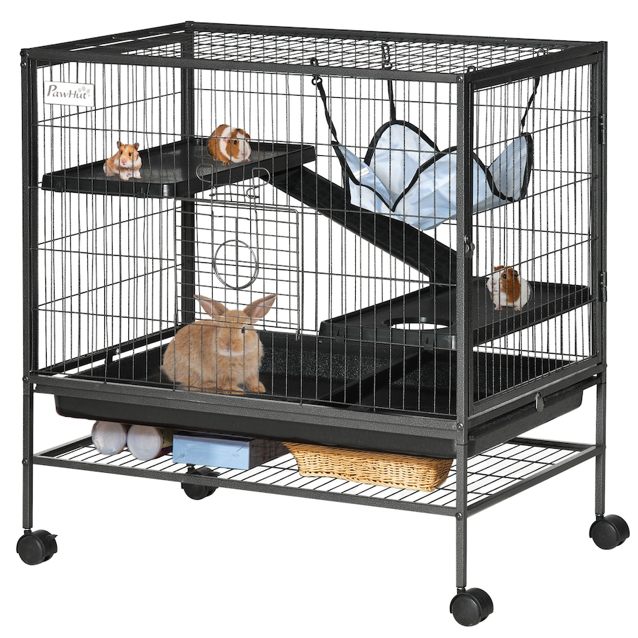 Image 962520.jpg, Product 962-520 / Price $129.00, PawHut Small Animal Cage with Hammock, 3-Tier Ferret Cage Removable Tray from PawHut on TSC.ca's Home & Garden department