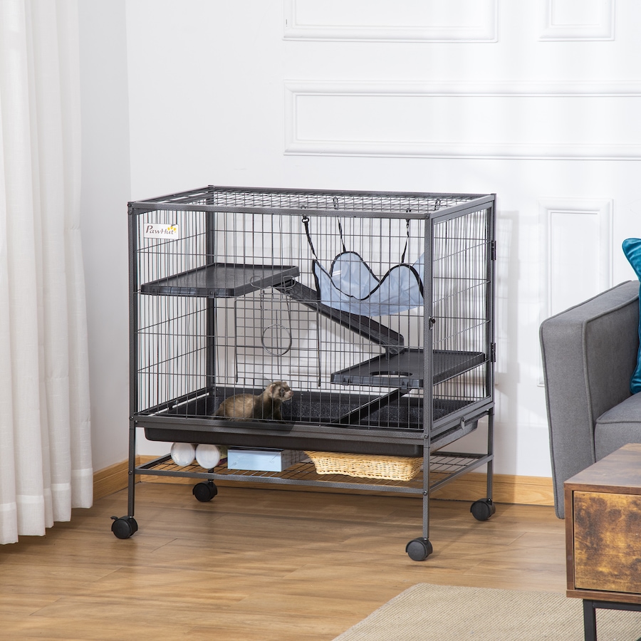 Image 962520_ALTMORE1.jpg, Product 962-520 / Price $129.00, PawHut Small Animal Cage with Hammock, 3-Tier Ferret Cage Removable Tray from PawHut on TSC.ca's Home & Garden department