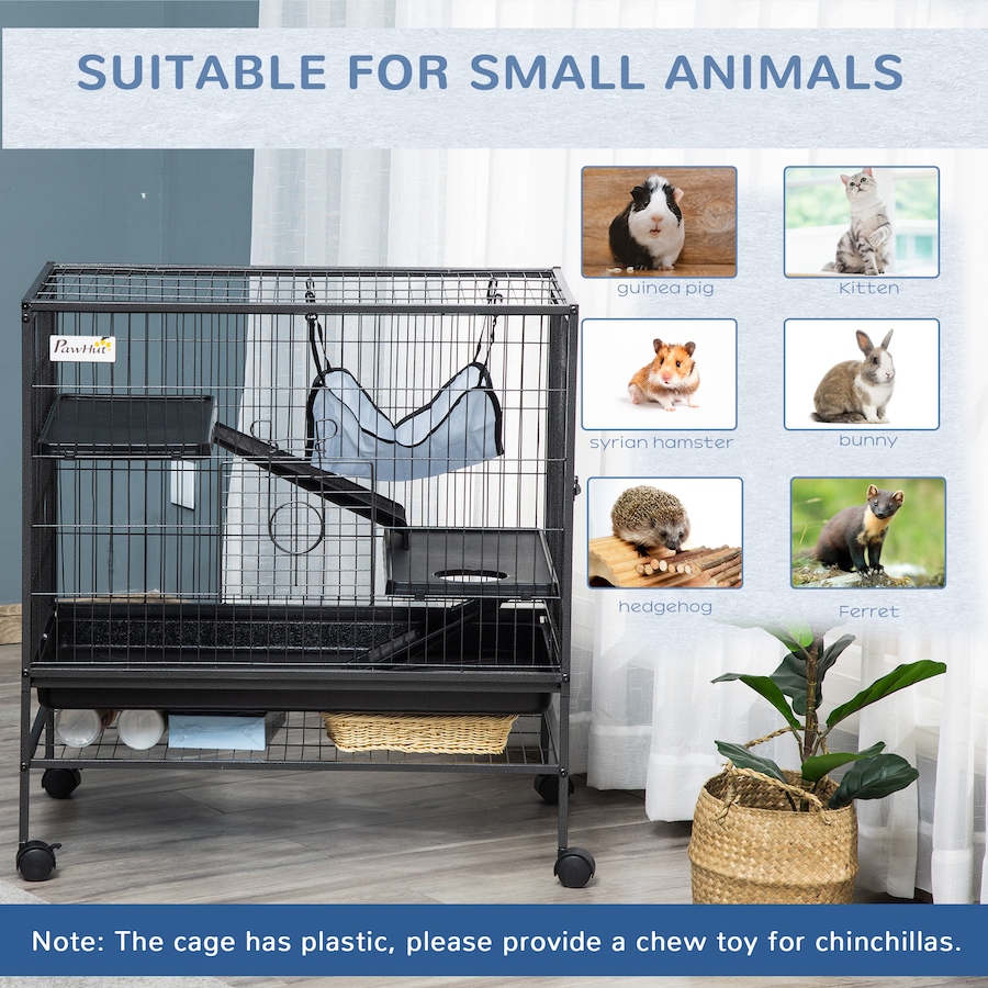 Image 962520_ALTMORE3.jpg, Product 962-520 / Price $129.00, PawHut Small Animal Cage with Hammock, 3-Tier Ferret Cage Removable Tray from PawHut on TSC.ca's Home & Garden department