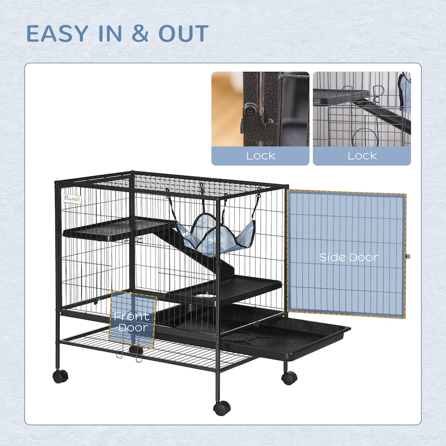 Image 962520_ALTMORE7.jpg, Product 962-520 / Price $129.00, PawHut Small Animal Cage with Hammock, 3-Tier Ferret Cage Removable Tray from PawHut on TSC.ca's Home & Garden department