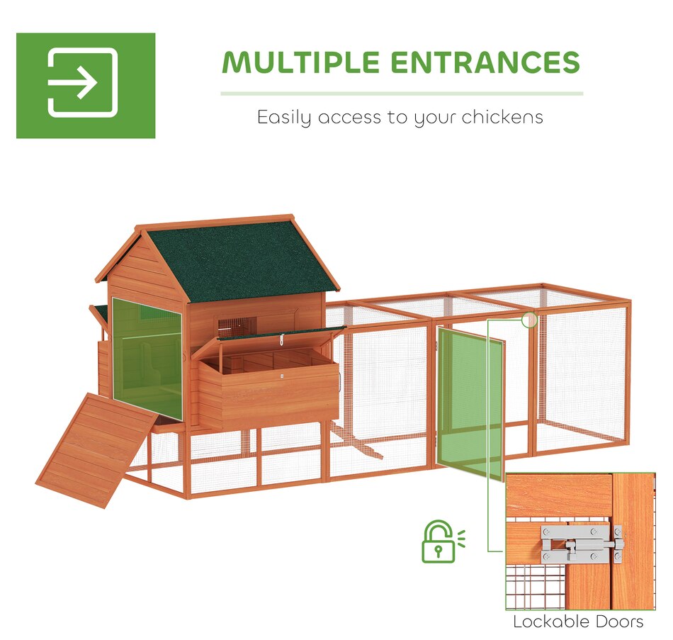 Image 962526_ALTMORE4.jpg, Product 962-526 / Price $599.99, PawHut 137" Chicken Coop with Chicken Run, Nesting Box, Orange from PawHut on TSC.ca's Home & Garden department