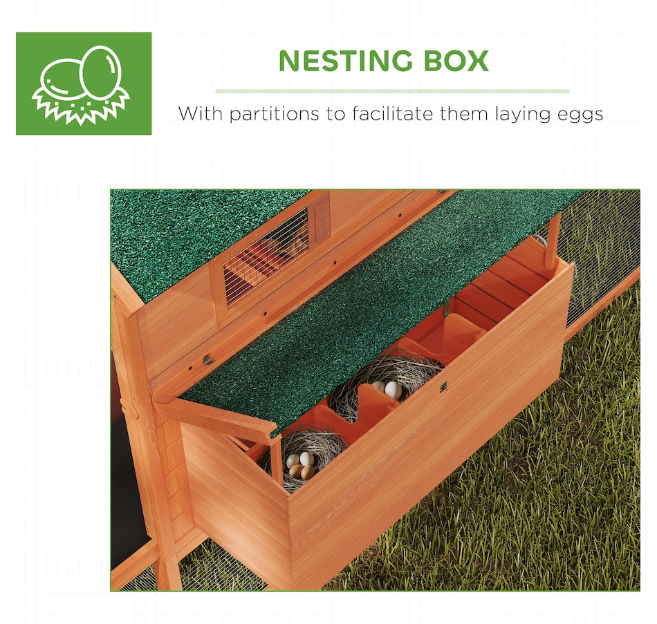 Image 962526_ALTMORE5.jpg, Product 962-526 / Price $599.99, PawHut 137" Chicken Coop with Chicken Run, Nesting Box, Orange from PawHut on TSC.ca's Home & Garden department