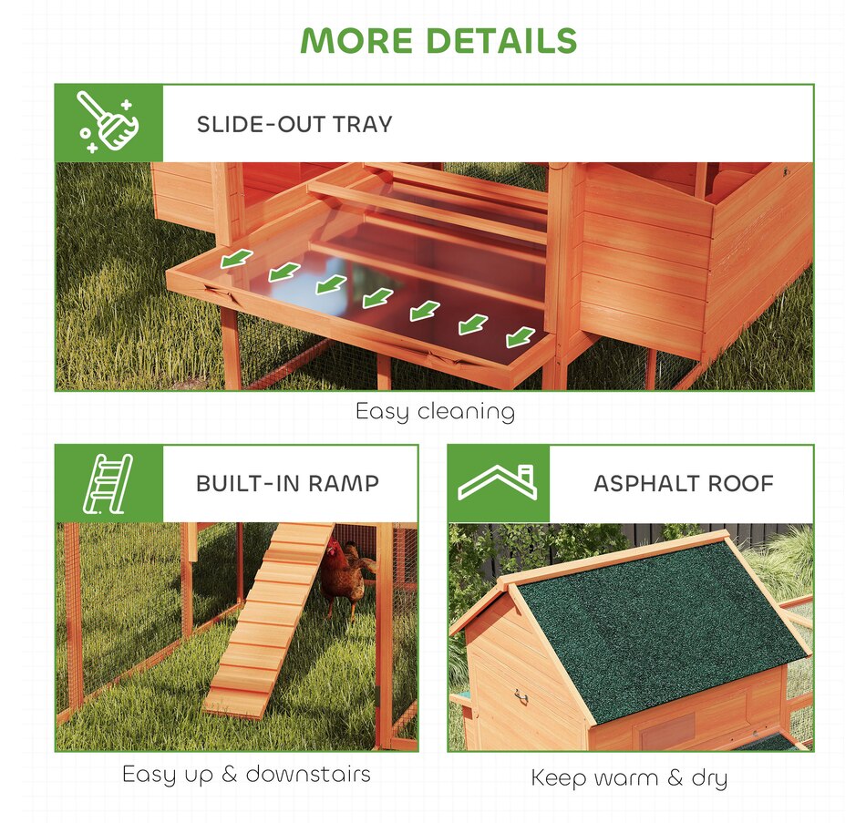 Image 962526_ALTMORE6.jpg, Product 962-526 / Price $599.99, PawHut 137" Chicken Coop with Chicken Run, Nesting Box, Orange from PawHut on TSC.ca's Home & Garden department