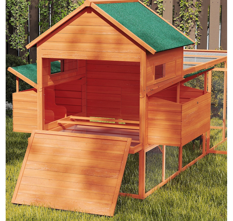 Image 962526_ALTMORE8.jpg, Product 962-526 / Price $599.99, PawHut 137" Chicken Coop with Chicken Run, Nesting Box, Orange from PawHut on TSC.ca's Home & Garden department