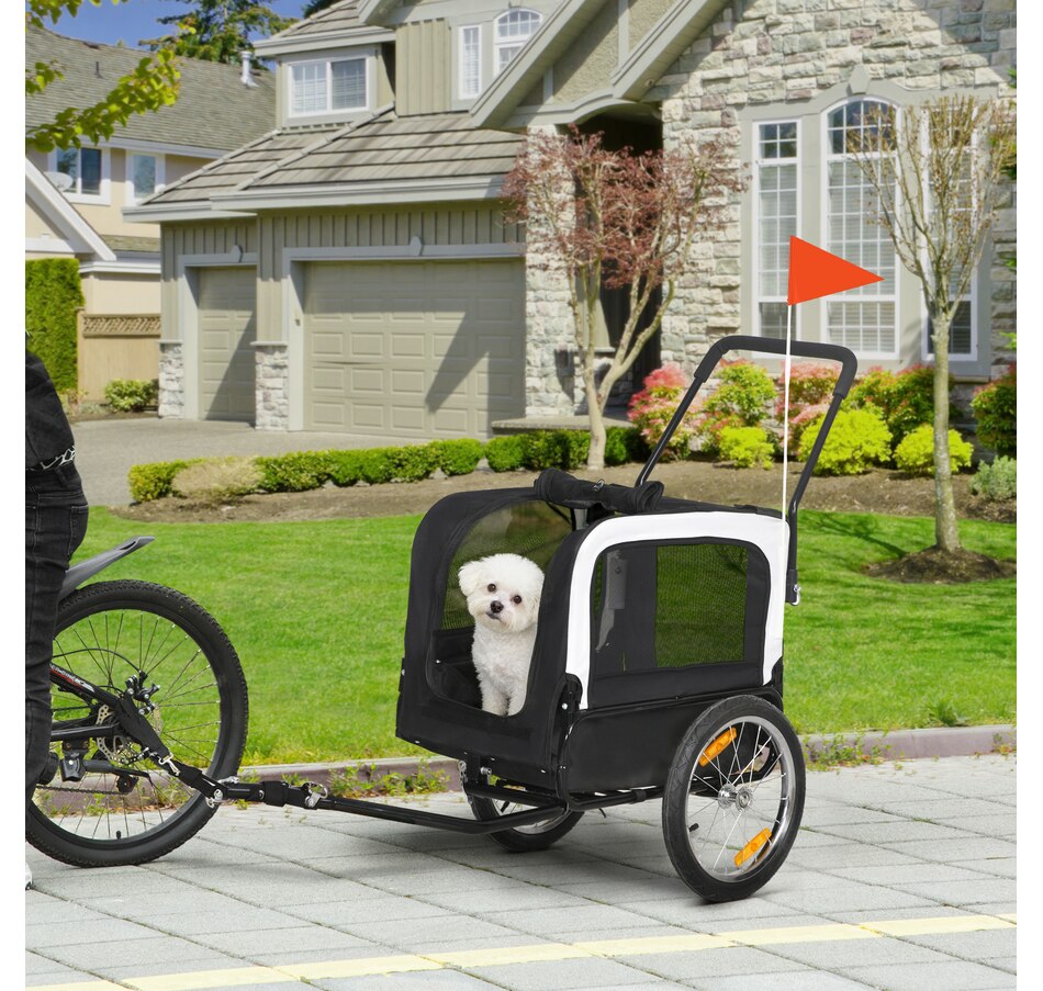 Image 962546_ALTMORE1.jpg, Product 962-546 / Price $149.99, PawHut 2 in 1 Dog Bike Trailer with Safety Leash Hitch for Small Dogs Black from PawHut on TSC.ca's Home & Garden department