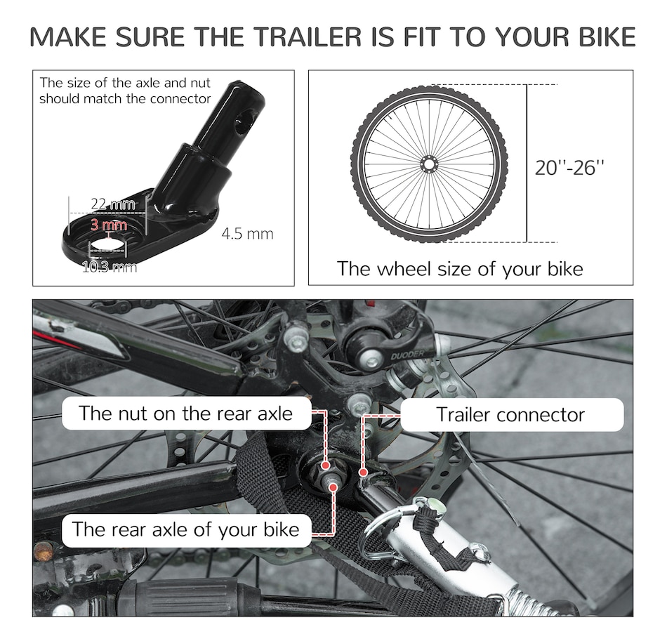 Image 962546_ALTMORE7.jpg, Product 962-546 / Price $149.99, PawHut 2 in 1 Dog Bike Trailer with Safety Leash Hitch for Small Dogs Black from PawHut on TSC.ca's Home & Garden department