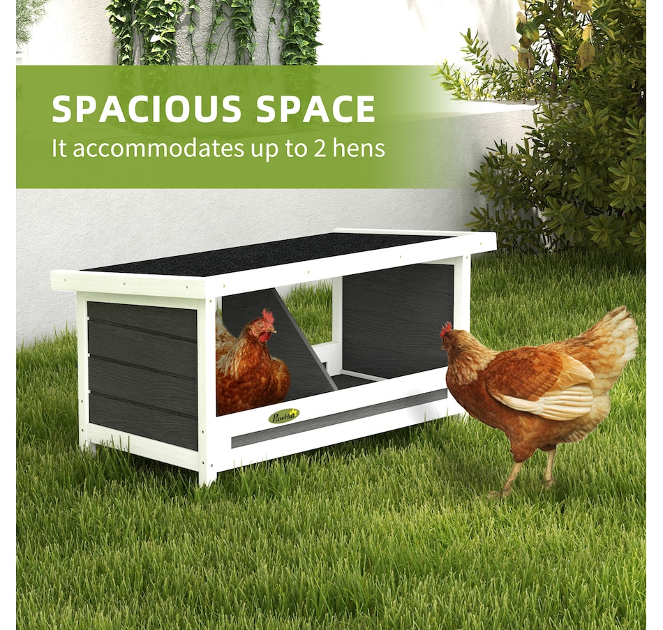 Image 962556_ALTMORE3.jpg, Product 962-556 / Price $65.99, PawHut Wooden Chicken Nesting Box, Nesting Boxes for Up to 2 Hens from PawHut on TSC.ca's Home & Garden department