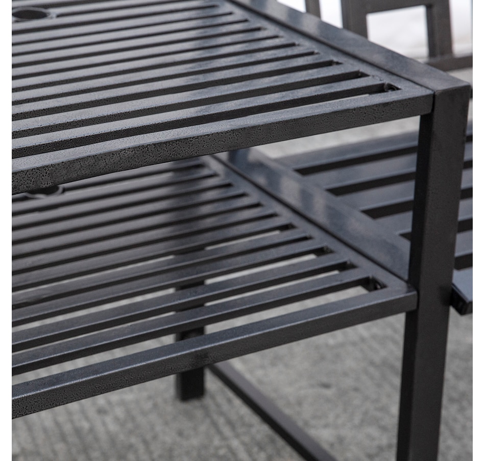 Image 962565_ALTMORE8.jpg, Product 962-565 / Price $199.99, Outsunny Patio Bench, Outdoor Loveseat with Middle Table & Umbrella Hole from Outsunny on TSC.ca's Home & Garden department