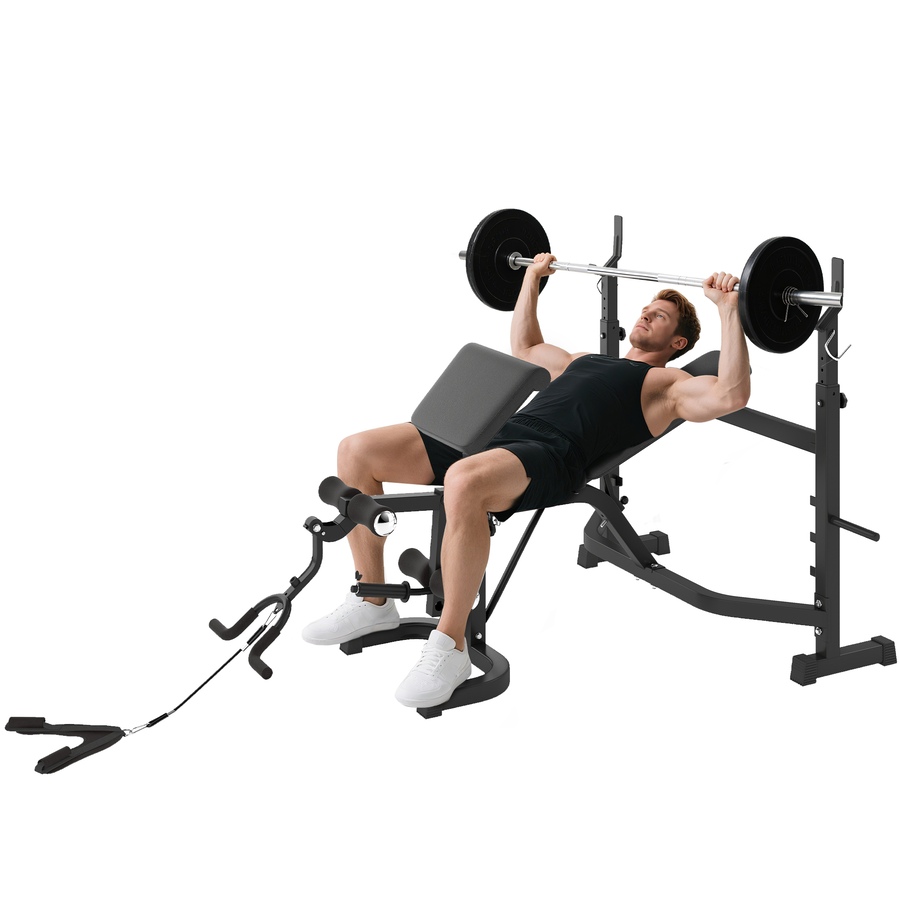Image 962567.jpg, Product 962-567 / Price $239.99, Soozier Multifunction Weight Bench w/ Squat Rack, Adjustable Olympic Bench from Soozier on TSC.ca's Health & Fitness department