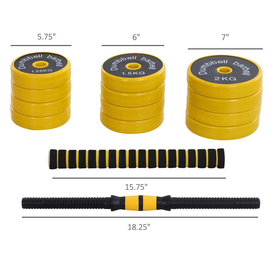 Image 962569_ALTMORE2.jpg, Product 962-569 / Price $69.99, Soozier 44lbs Dumbbell & Barbell Adjustable Ergonomic Set Home Gym Exercise from Soozier on TSC.ca's Health & Fitness department