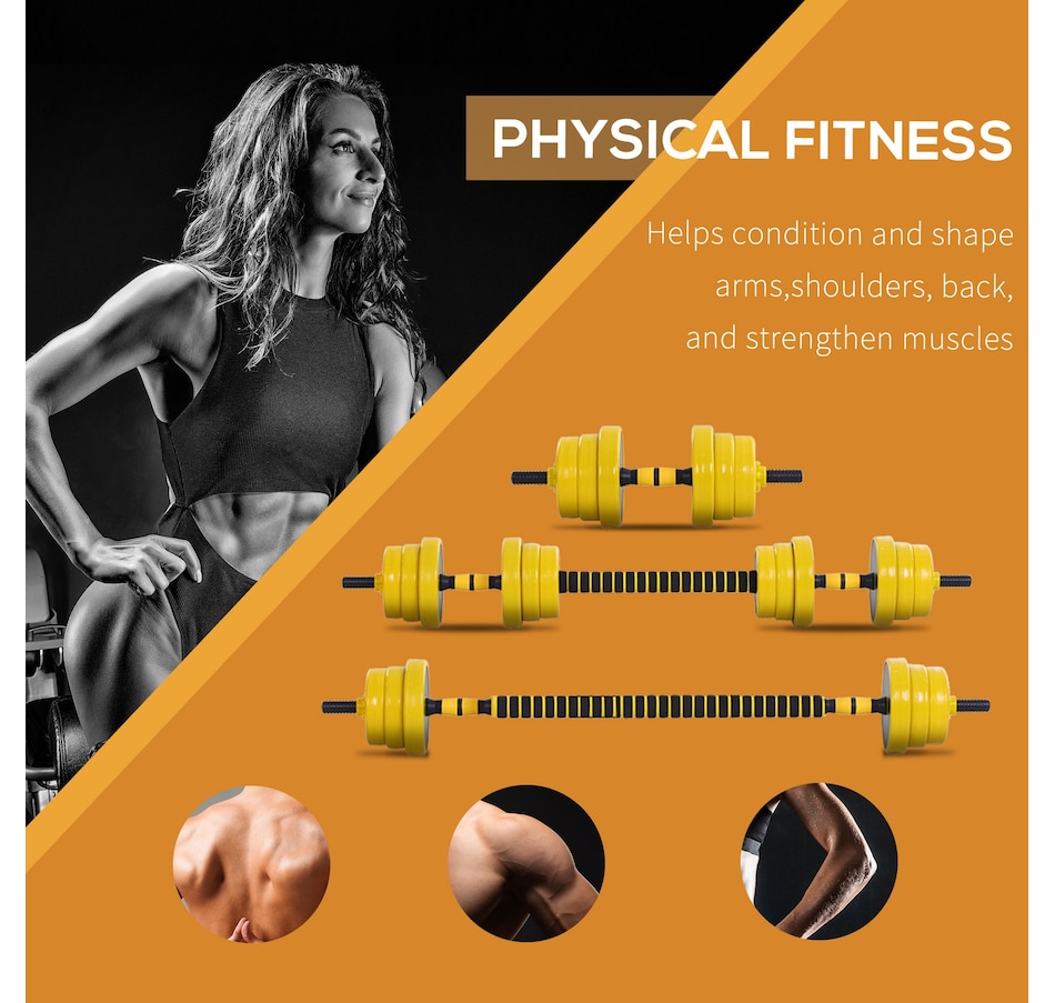 Image 962569_ALTMORE3.jpg, Product 962-569 / Price $69.99, Soozier 44lbs Dumbbell & Barbell Adjustable Ergonomic Set Home Gym Exercise from Soozier on TSC.ca's Health & Fitness department