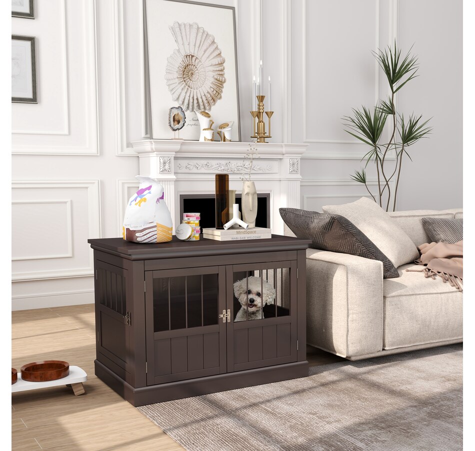 Image 962580_ALTMORE1.jpg, Product 962-580 / Price $136.99, PawHut 31" Dog Crate Furniture End Table with Three Doors for Small Dogs from PawHut on TSC.ca's Home & Garden department